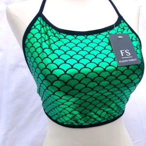 Mermaid halter top One Size Fits All runs small